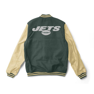 New York Jets Varsity Jacket - NFL Letterman Jacket - Jack N Hoods