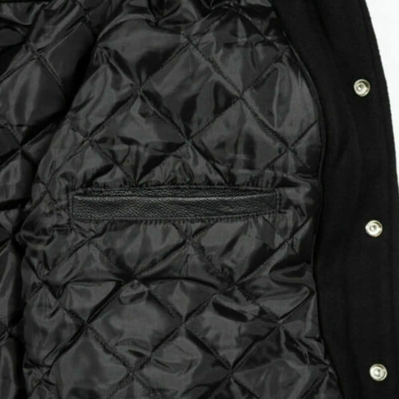 Atlanta Braves Wool Jacket w/ Handcrafted Leather Logos - Navy