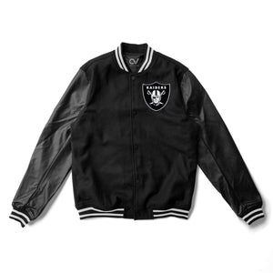 Las Vegas Raiders Black Varsity Jacket - NFL Letterman Jacket - Clubs Varsity - Clubsvarsity