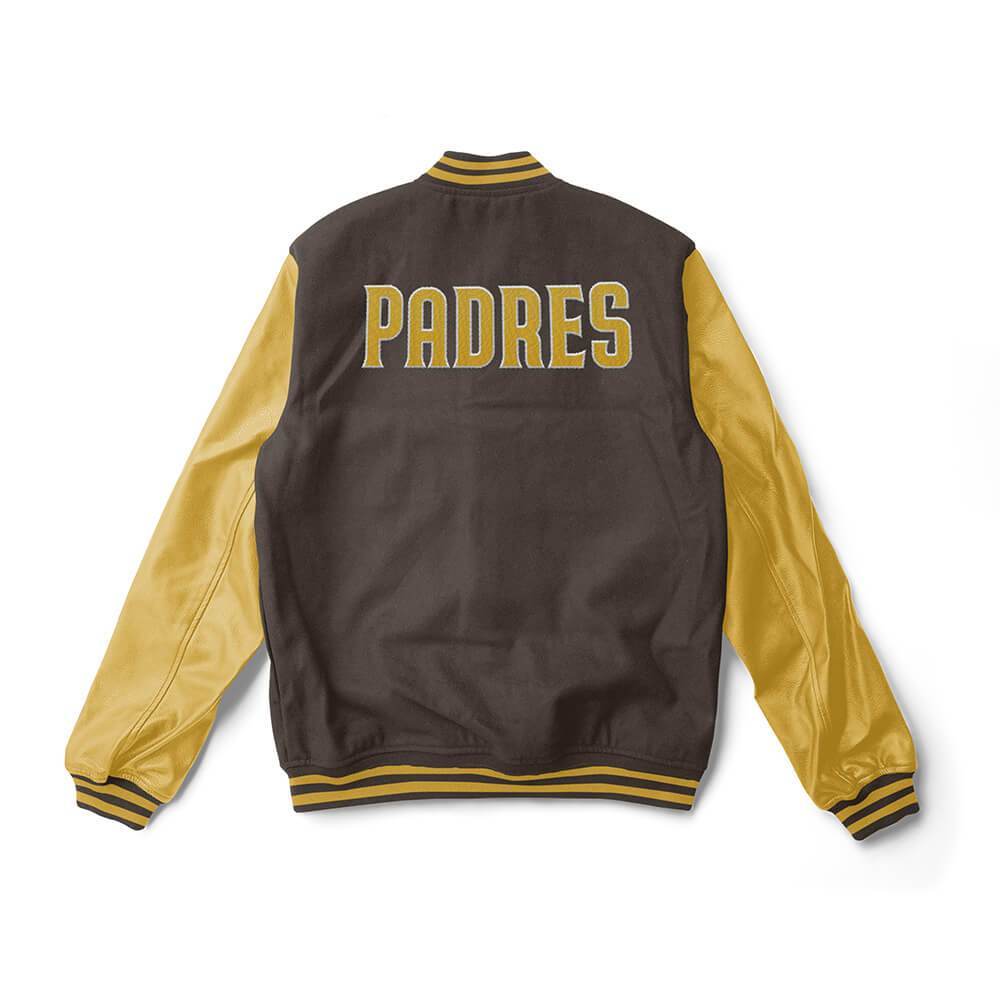 San Diego Padres Varsity Jacket - Brown - MLB Varsity Jacket - Clubs Varsity, M