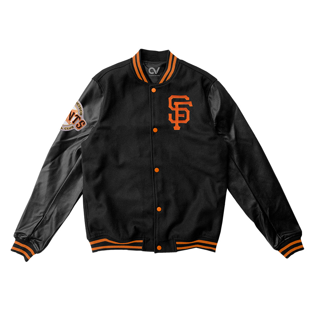 SF Giants Black and White Varsity Jacket