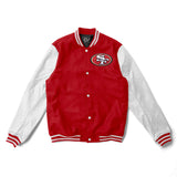 San Francisco 49ers Varsity Jacket - White - NFL Letterman Jacket - Clubs Varsity - Clubsvarsity