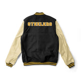 Pittsburgh Steelers Black Varsity Jacket - NFL Varsity Jacket - Clubs Varsity - Clubsvarsity