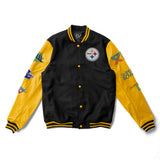 Pittsburgh Steelers Varsity Jacket -  6x Champions - NFL Letterman Jacket - Clubs Varsity - Clubsvarsity