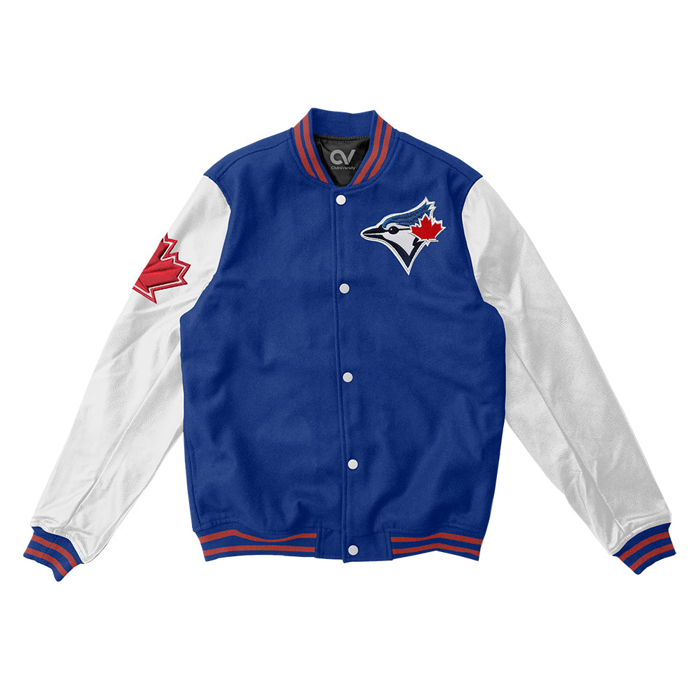 MLB TORONTO BLUE JAYS men's zippered poly jacket, MEDIUM TALL, New w/o  tags