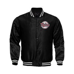 Minnesota Twins Starter Locker Room Satin Varsity Full-Snap Jacket – Black - Clubsvarsity